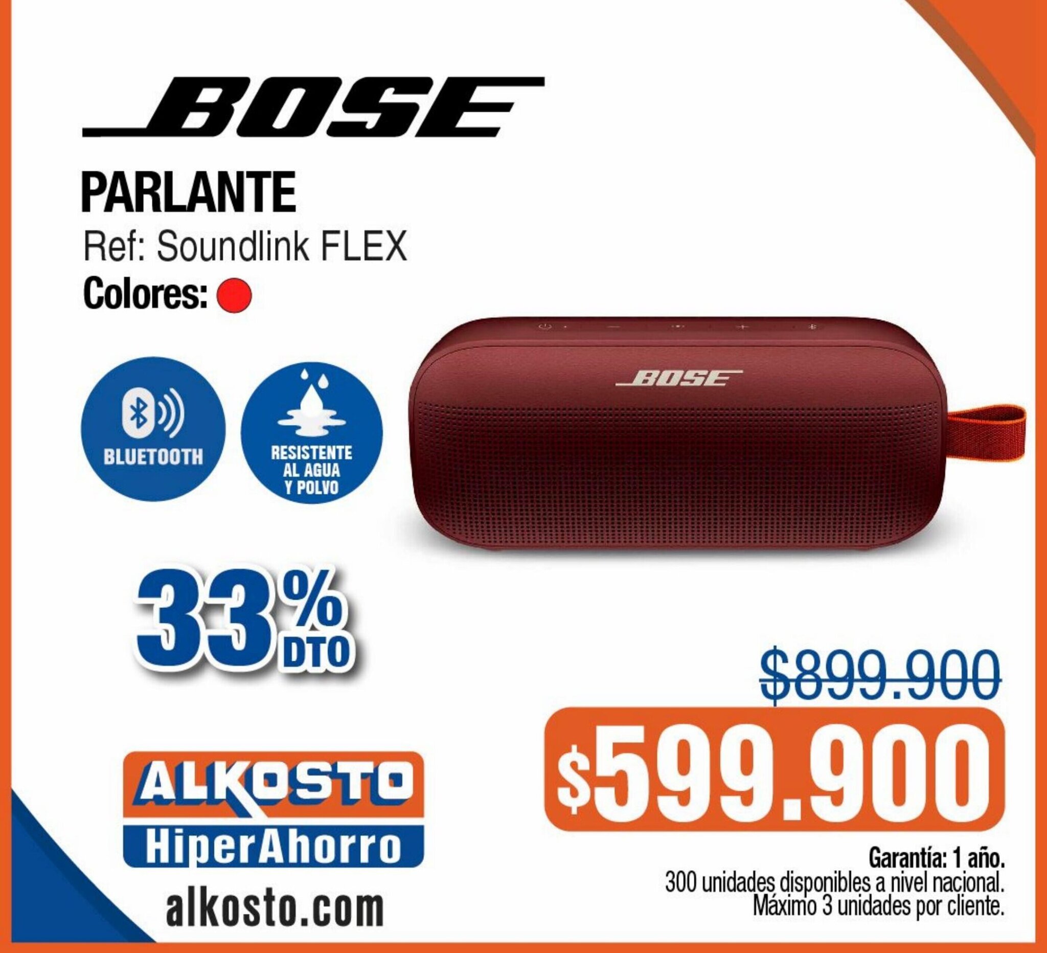 Alkosto BOSE PARLANTE Ref: Soundlink FLEX oferta