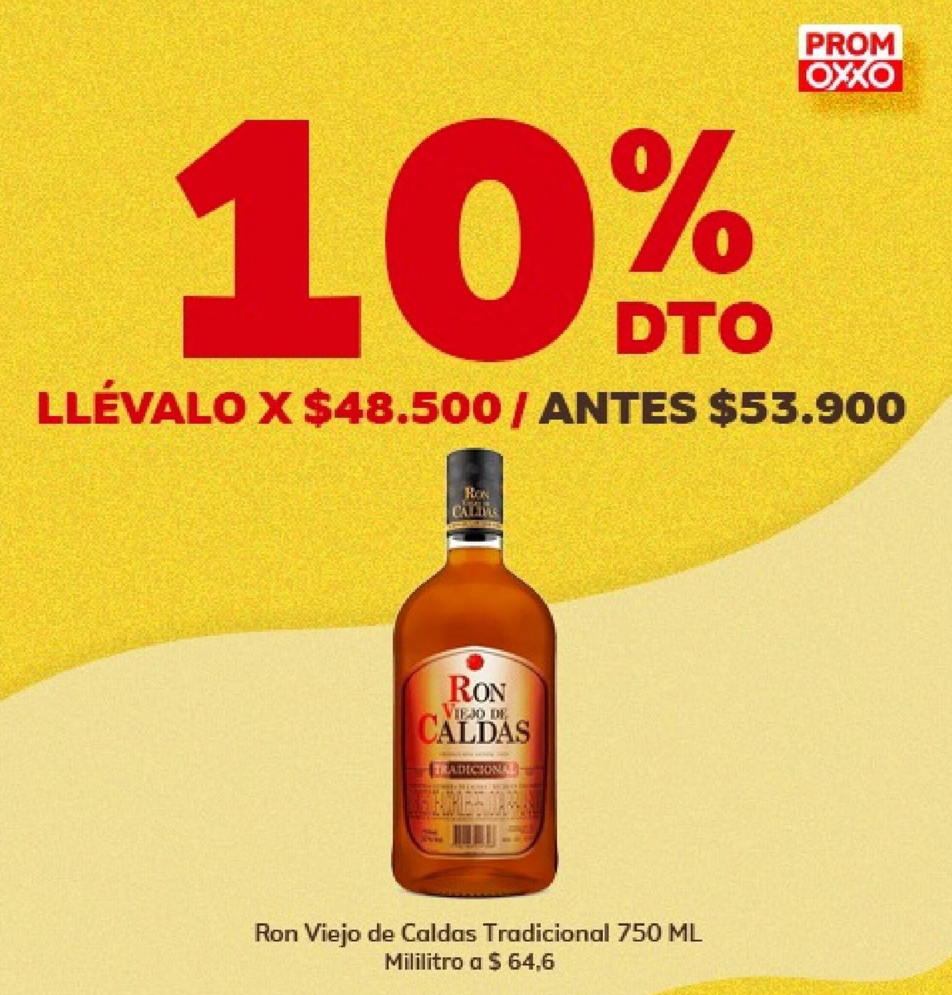 Oxxo Ron Viejo de Caldas Tradicional 750ml oferta