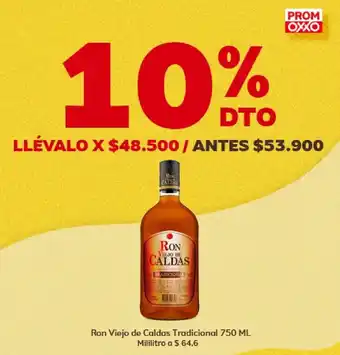 Oxxo Ron Viejo de Caldas Tradicional 750ml oferta