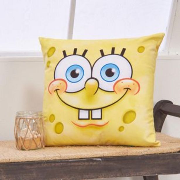 Brissa Cojín velvet estampado bob esponja ojos oferta