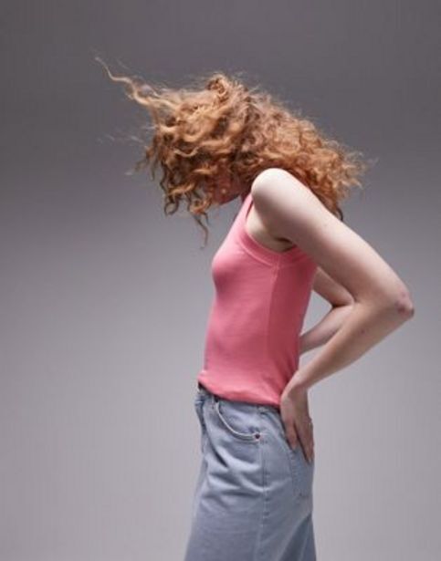 ASOS Topshop slim vest in pink oferta