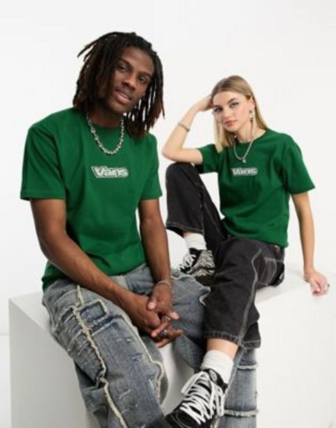 ASOS Vans unisex t-shirt with letterman patch in green oferta