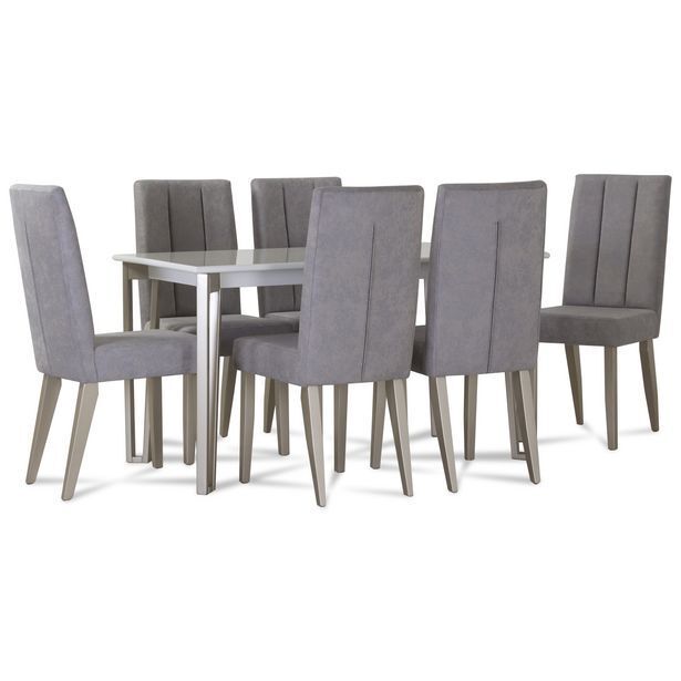 Muebles Jamar Comedor 6 puestos barton champaña, plata oferta