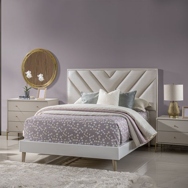Muebles Jamar Base cama 1.40 lerner blanco perla oferta