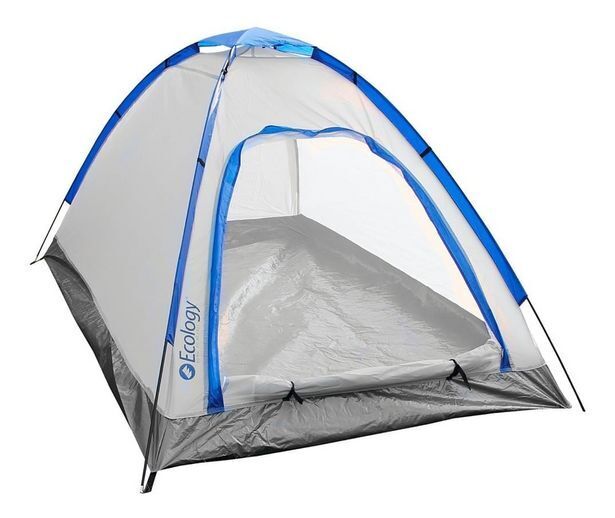 Locatel Carpa camping tienda de campaña ecology 2 personas-gris/azul oferta