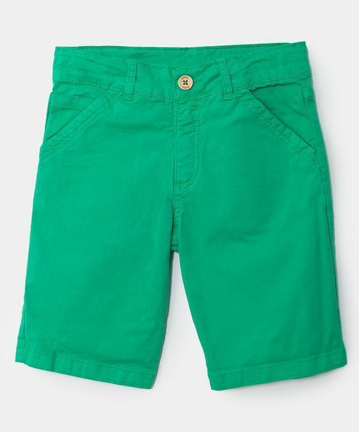 Polito Bermuda para niño en algodón color verde oferta