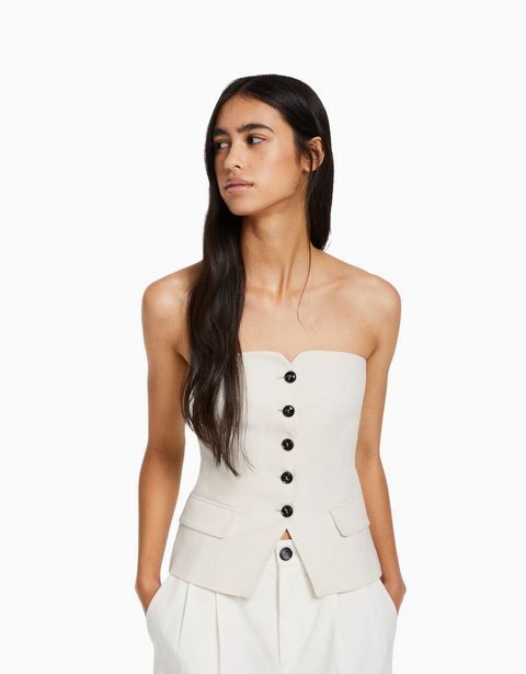 Bershka Chaleco tailoring hombros descubiertos oferta
