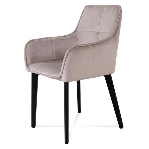 Muebles Jamar Silla de comedor kyoto velvet taupe, negro oferta