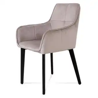 Muebles Jamar Silla de comedor kyoto velvet taupe, negro oferta