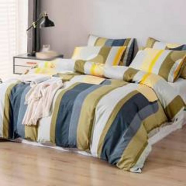 Falabella Edredón + sábana encimera estampada de polialgodón franjas my home store oferta