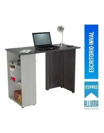 Flamingo Escritorio con compartimientos - inval es9903 tabbaco oferta
