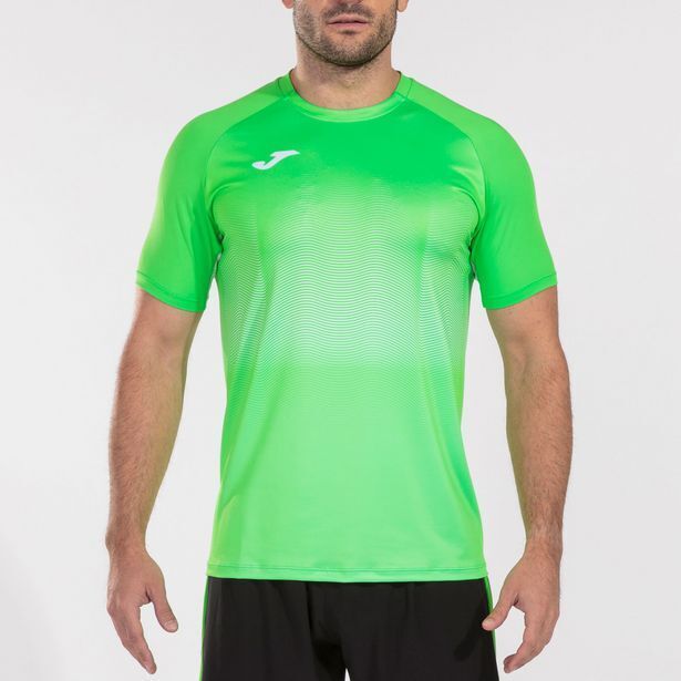 Joma Camiseta manga corta hombre elite vii verde flúor blanco oferta