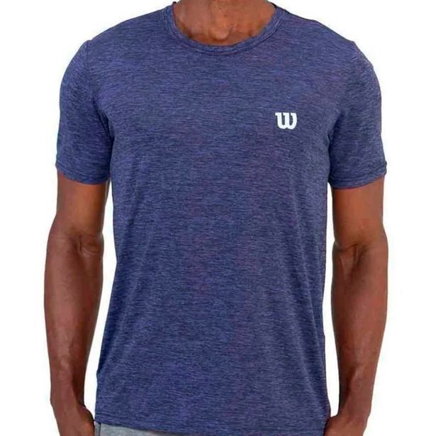 Locatel Camiseta cuello redondo wilson jaspeada 71523 hombre gym oferta