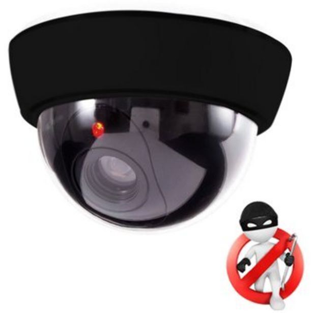 Linio Cámara seguridad dummy (falsa) tipo domo simulación luz led hj-7 oferta