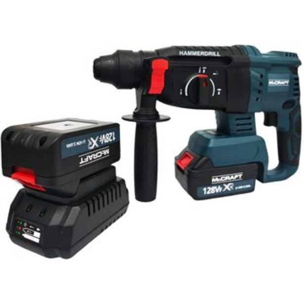 Linio Taladro rotomartillo inalambrico perforador 128v dos bateria oferta