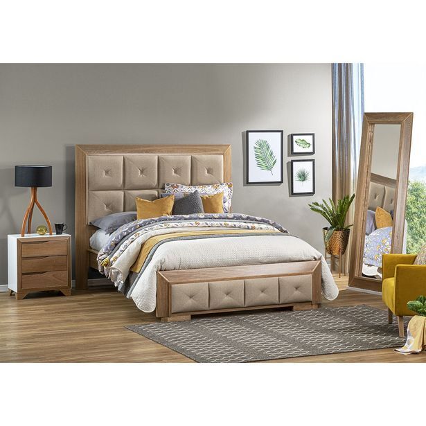Muebles Jamar Alcoba semi doble toledo eurolino marfil,natural oferta