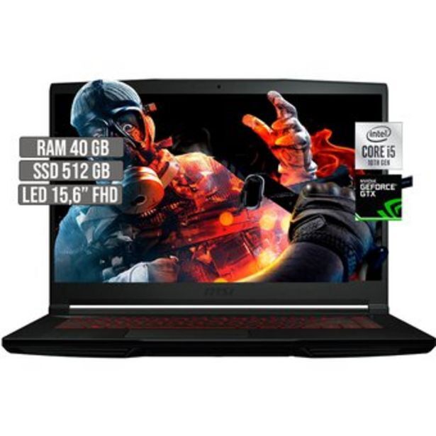 Linio Msi gamer intel core i5-10300h ssd 512gb ram 40gb gtx1650 4gb led 15.6 fhd oferta