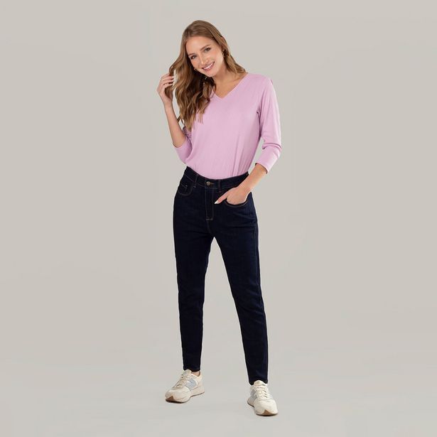 Fuera de Serie Jean diva tiro medio / bota skinny oferta