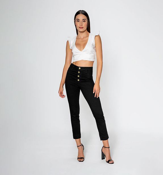 Studio F Jean skinny con botonadura en el frente oferta
