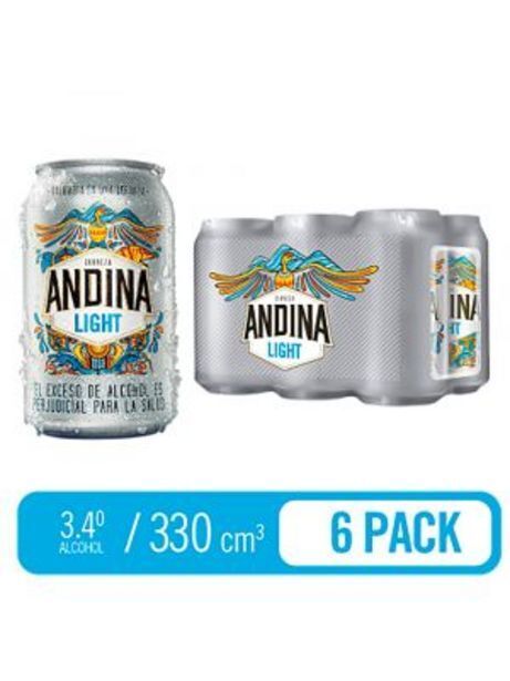 Euro Supermercados Cerveza andina light lata*6 und *330ml oferta
