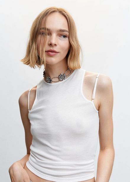 Mango Top lyocell tirantes dobles oferta