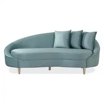 Muebles Jamar Sofá 3 puestos alina velvet oliver verde, champaña oferta