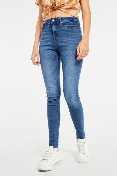 Koaj Jean jegging tiro alto azul oscuro sin rotos oferta
