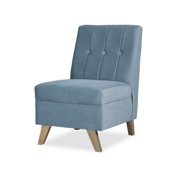 Muebles Jamar Poltrona milan velvet azul aqua, natural oferta