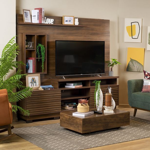 Muebles Jamar Centro de entretenimiento marcus avellana 200x186x45 oferta