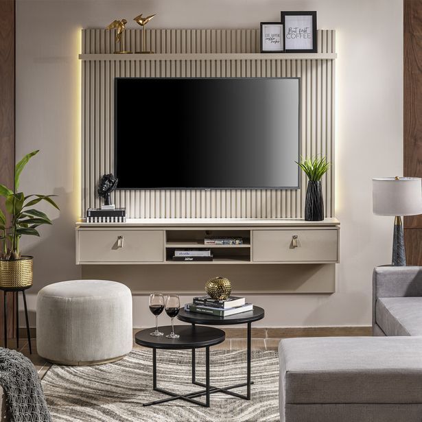 Muebles Jamar Panel de tv tampa off white 180x185x33 oferta
