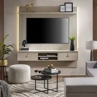 Muebles Jamar Panel de tv tampa off white 180x185x33 oferta
