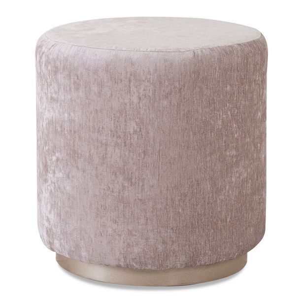 Muebles Jamar Puff bruce chenille barcelona taupe, champaña oferta