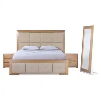 Muebles Jamar Cama king toledo eurolino marfil, natural oferta