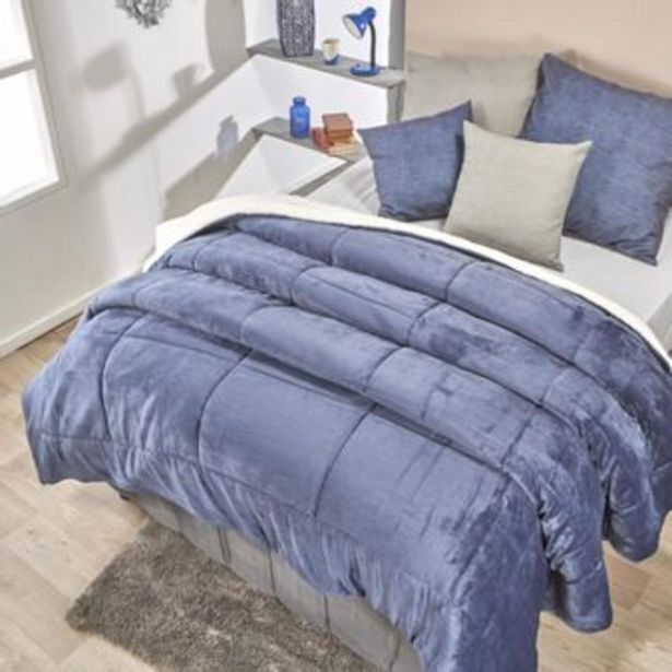 Brissa Cobija flannel ovejero unicolor índigo oferta