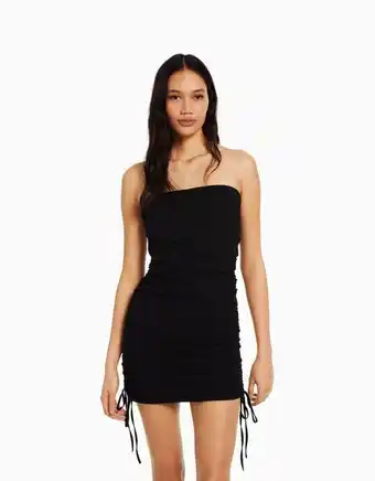 Bershka Vestido mini ajustado frunce lateral oferta