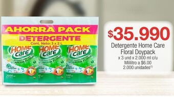 Jumbo Detergente home care floral doypack x 3 und x 2.000 ml c/u oferta