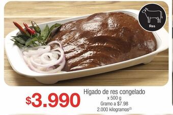 Jumbo Hígado de res congelado x 500 g oferta