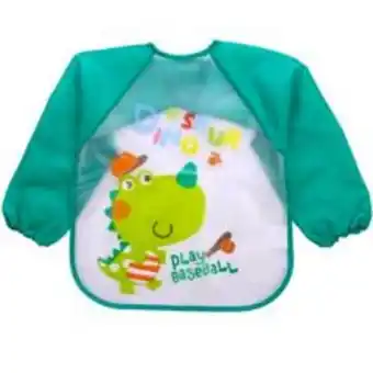 Falabella Babero delantal bebés y niños de manga larga impermeable - dino verde oferta