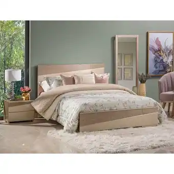 Muebles Jamar Cama doble daytona catedral otoño, champaña oferta