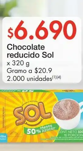 Metro Chocolate reducido sol x 320 g oferta