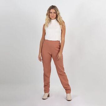 Fuera de Serie Pantalon tiro alto bota recta oferta
