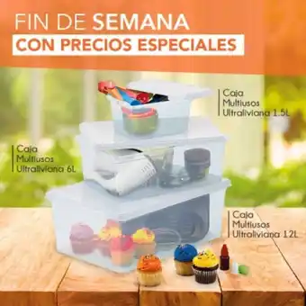 Rimax Combo organización (caja ultraliviana 1.5 lt + 6 lt + 12 lt ) oferta