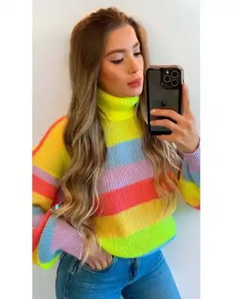 Flamingo Saco- buso striped pastel colors / oferta