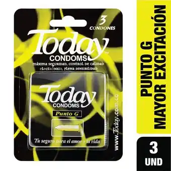 Preservativo today punto g 3 unidades