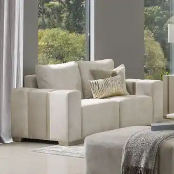 Muebles Jamar Sofá 2 puestos berlin velvet beige, champaña oferta