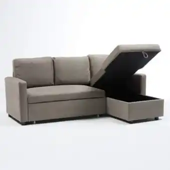 Linio Sofá cama modular tahira derecho tela gris oferta