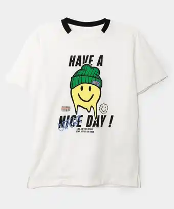 Polito Camiseta para niño en tela suave color marfil oferta