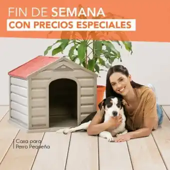Rimax Casa para perro razas pequeñas taupe - rojo ubq oferta