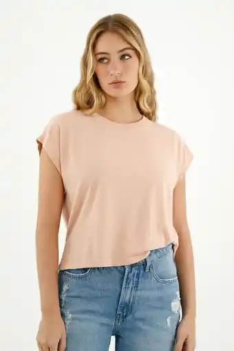 Camiseta con estilo overdye para mujer