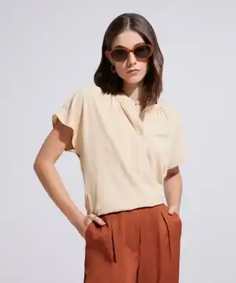 Pat Primo Blusa manga corta rodada unicolor oferta